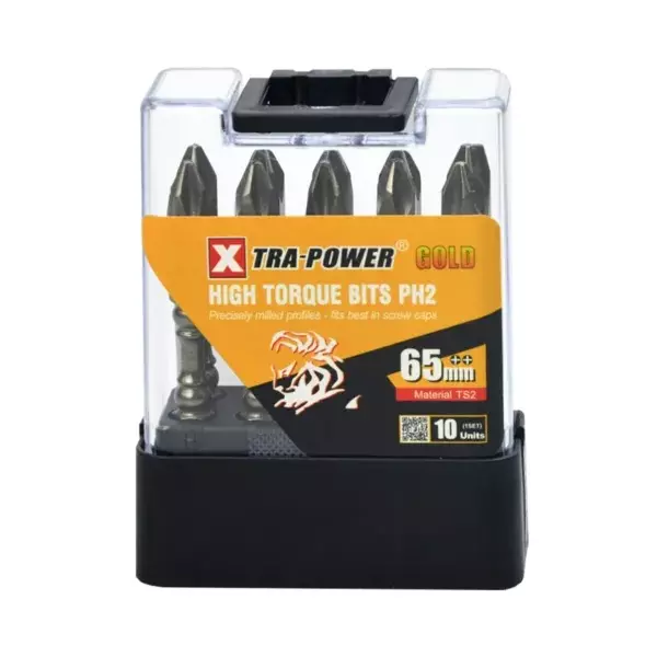 xtra-power-100-mm-ts2-material-gold-high-torque-bits-ph2-pack-of-10-pcs