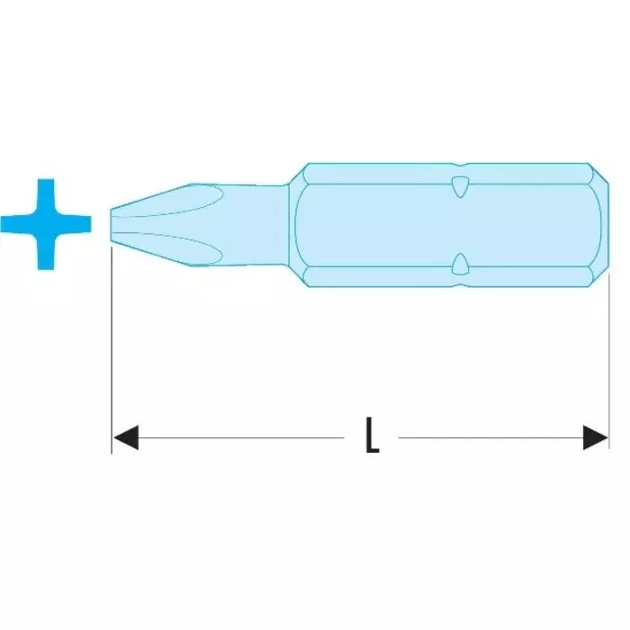 Facom Phillips Screwdriver Bit, PH1 Tip, EP.201