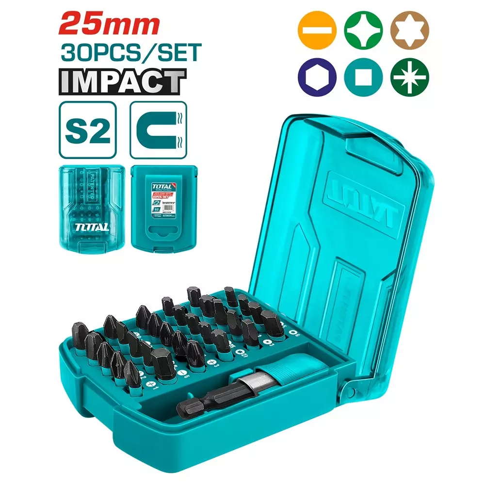 total-ph-sl-pz-t-h-s-type-impact-screwdriver-bits-set-25-mm-size-tacsd18306-set-of-30-pcs