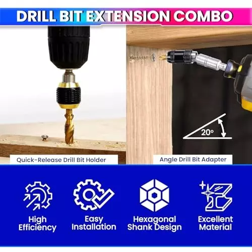 amicitools-self-locking-quick-release-drill-bit-holder-with-angle-adapter-14-inch-635-mm-hex-shank-universal-extension-for-easy-bit-changes