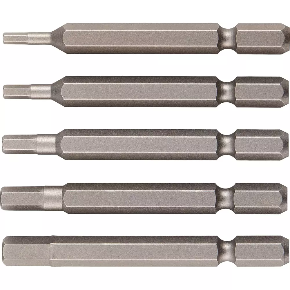 HOZAN Hex Bit Set 2.5/3/4/5/6 mm Size, Across Flats, J-60-20