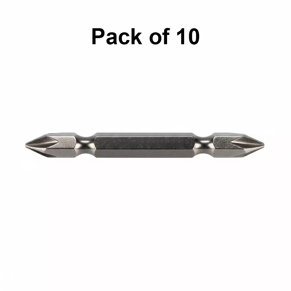 H9 Screwdriver Bit PH1-PH1 Hex Double Ended S2 Taiwan Chrome (Pack of 10)