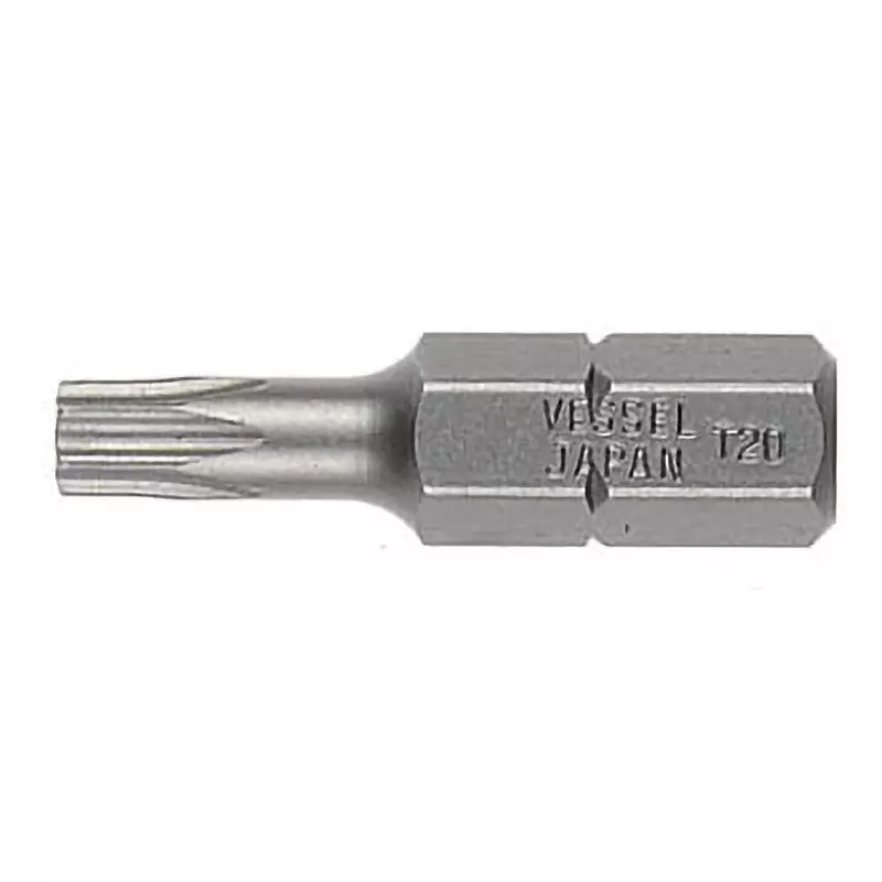 Vessel A4 Torx Bit 25.4 mm Overall Length Torx Tip, A4T20-25.4