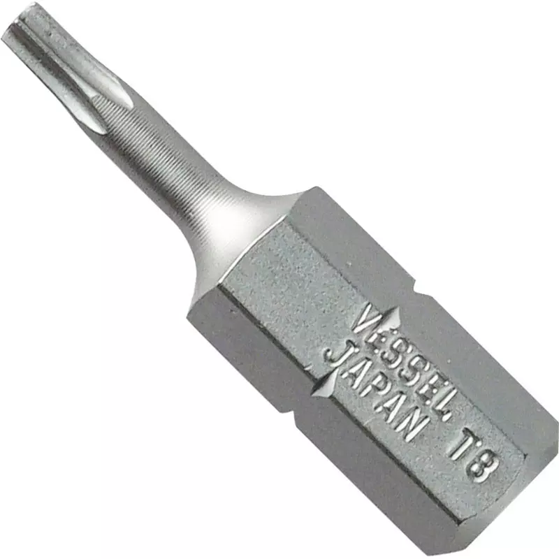 Vessel A4 Torx Bit 25.4 mm Overall Length Torx Tip, A4T8-25.4