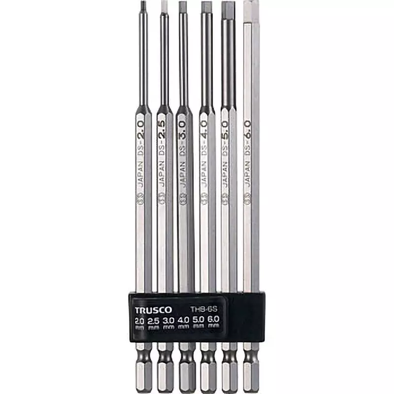 TRUSCO Long Hexagon Bit 150 mm Overall Length Hexagonal Tip, THBL-30