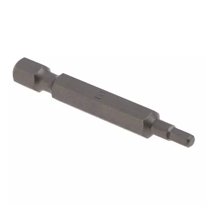 RS PRO Driver Bit 3 mm Hex 1/4 Inch 50 Piece Chrome Molybdenum Steel 50 mm, 2658343 (Pack of 50)