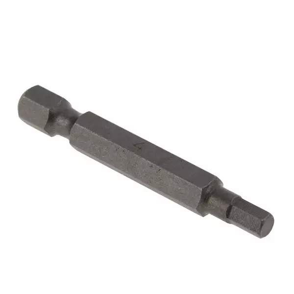 RS PRO Driver Bit 4 mm Hex 1/4 Inch 50 Piece Chrome Molybdenum Steel 50 mm, 2658344 (Pack of 50)