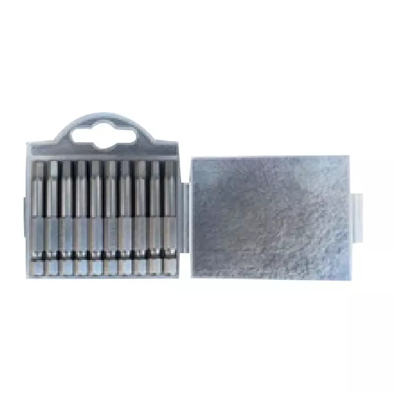 MULTICOMP PRO Hex Bit Set 10 Pieces of 2x50 mm S2, 1/4" Bits Kit Contents, MP015835