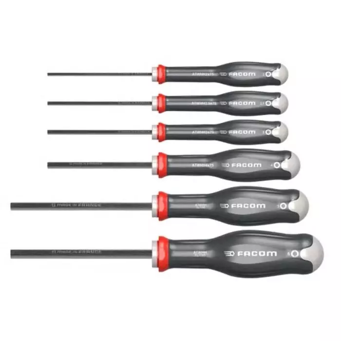 Facom Hexagon Screwdriver Set, 6-Piece, ATWHH.JT6