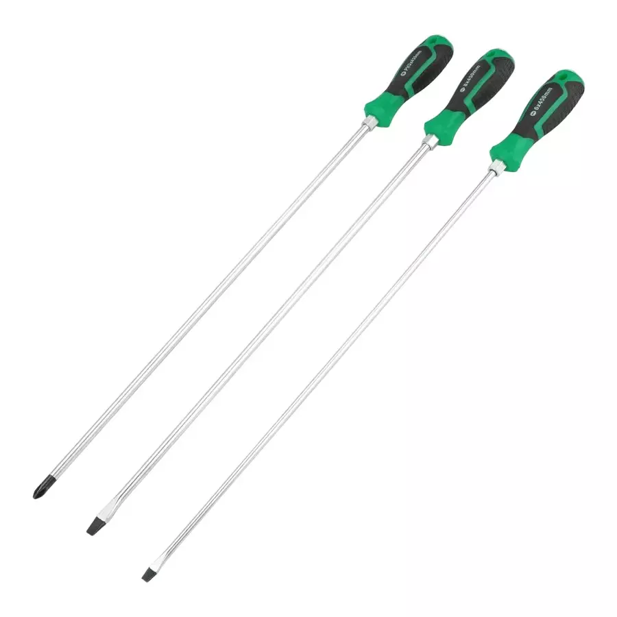 Rock Force Screwdriver Set CrV SL 6 & 8:, PH 3 Slotted PH, SL Straight Handle, RF-2034L (Set of 3 Pcs)