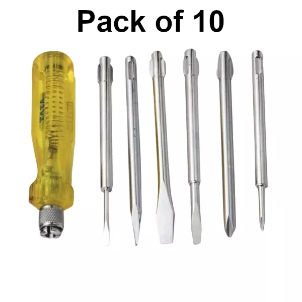 tata-agrico-5-pcs-blade-screw-driver-set-with-neon-bulb-for-diy-home-professional-use-sdk003-pack-of-10-kit
