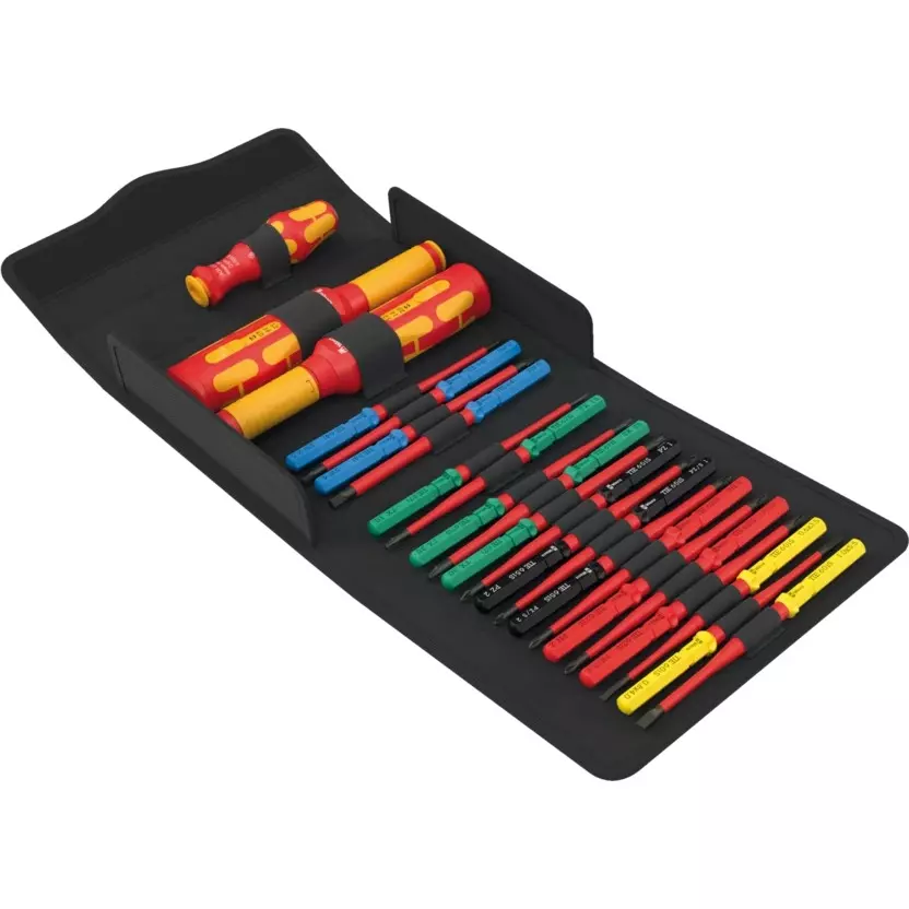 Wera Kraftform Kompakt VDE SafeTorque Speed Set 1 Screw Driver Sets with 157 mm Blade Length and 1000 V Rating, 5006633001 (Set of 23)