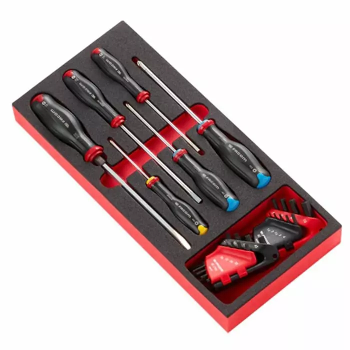 Facom Phillips Slotted Hex Key Screwdriver Set, 23-Piece, MODM.AT7