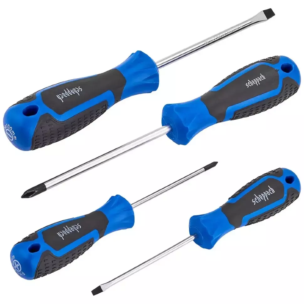 Scheppach 4 Pcs Standard Screwdriver Set Combined CR-V, Sch-7004E