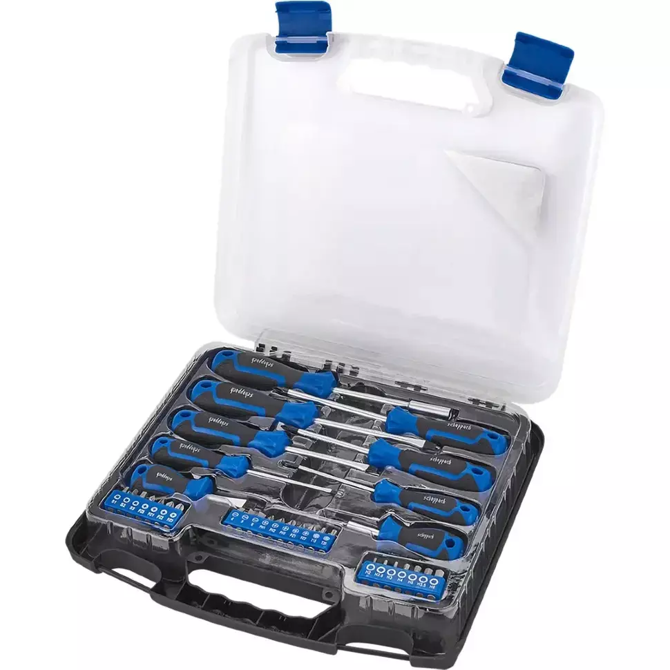 Scheppach 33 Pcs Screwdriver Set with Bits Combined CR-V, Sch-7033С