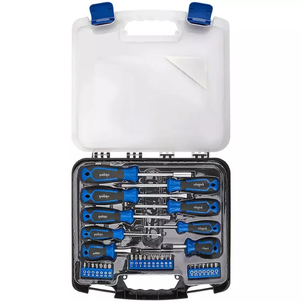 Scheppach 33 Pcs Screwdriver Set with Bits Combined CR-V, Sch-7033С