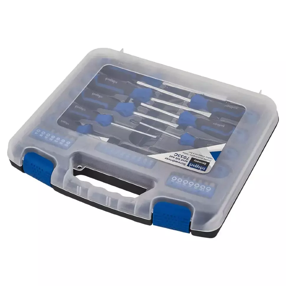 Scheppach 33 Pcs Screwdriver Set with Bits Combined CR-V, Sch-7033С