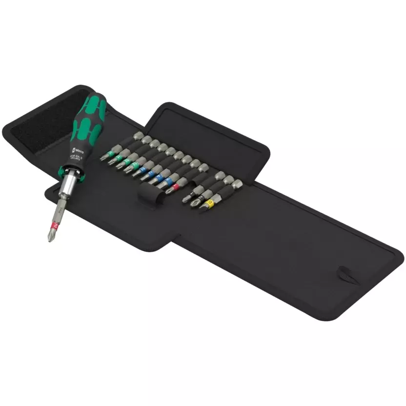 Wera Kraftform Kompakt 838 RA S Set 1 Screw Driver Sets with 1/4 inch (6.35 mm) External Hexagon Drive, 5051060001 (Set of 14)