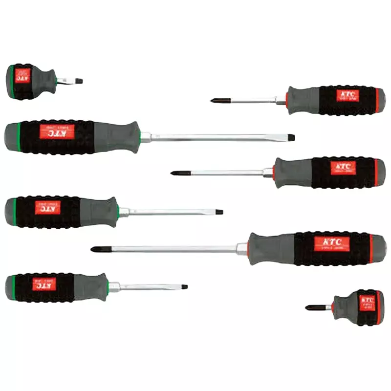 Ktc Penetrating Screwdriver Set Acetate Grip Plus/Minus/Stubby, TPMD18 (Pack of 8)