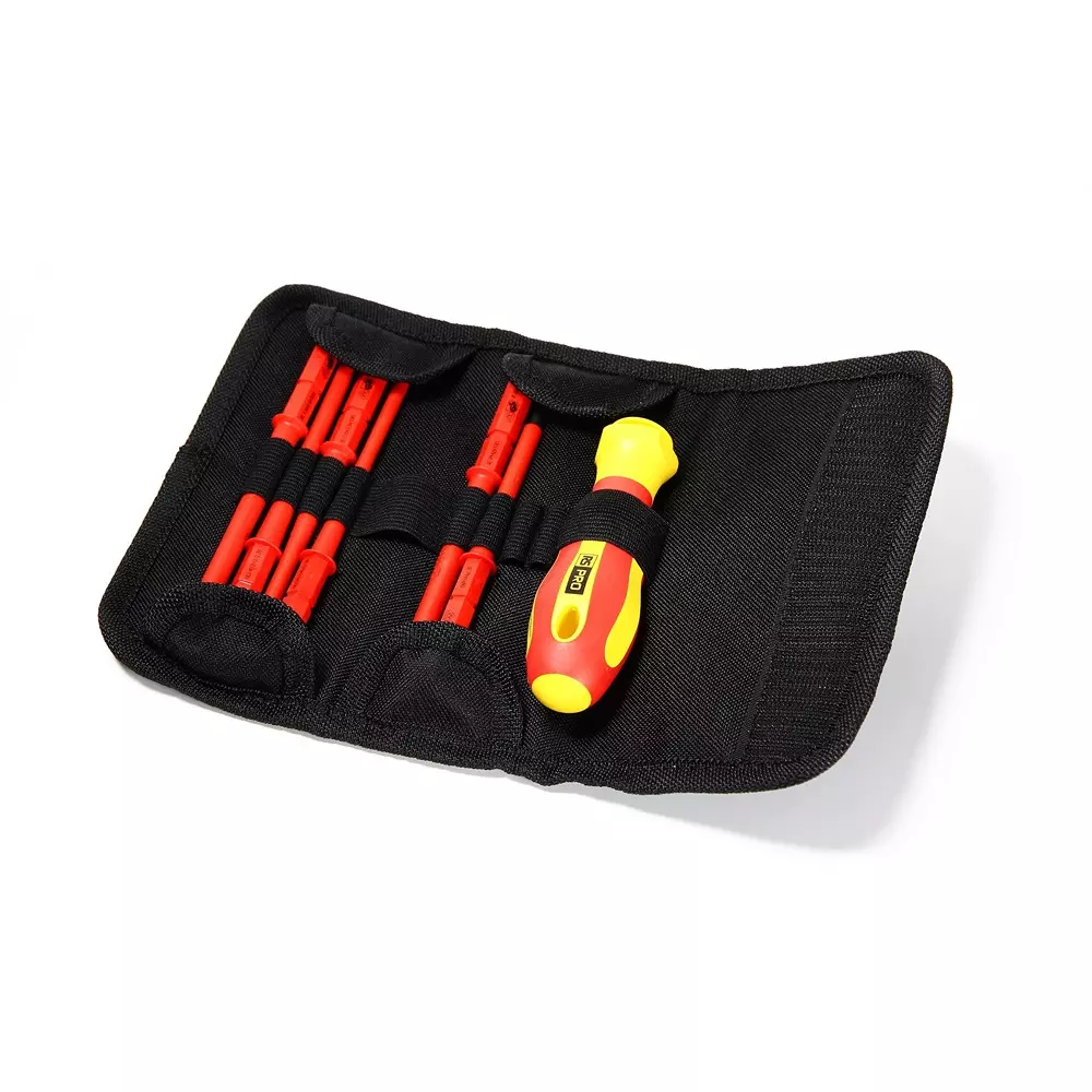 RS PRO Insulated Screwdriver Set 7 Piece 3, 3.5, 4, 5.5, PH1, PH2 Phillips, Slotted, 2754081