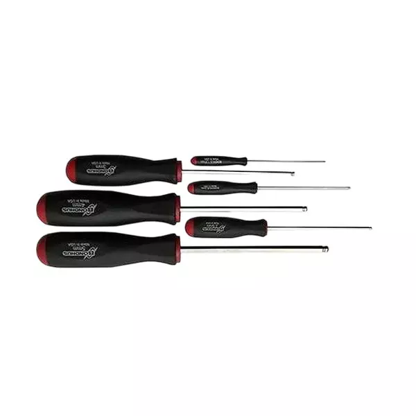 Bondhus BriteGuard Plated Ball End Screwdriver Set 1.5 to 5 mm Size, 16686 (Set of 6)
