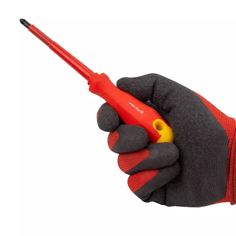 Rock Force Dielectric Screwdriver Set CrV SL 2.5, 3, 4, 5, 6 & 8:, PH 0, 1 & 2:, PZ 0 & 1 Slotted PH, SL, PZ Straight Handle, RF-20712 (Pack of 11 Pcs)