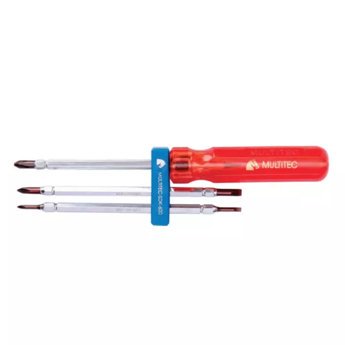 MULTITEC 6 in 1 Multibit Reversible Screw Driver Set 6 mm Hex With 6 Bits Ph2, S6, Ph1, S5, Ph0, S3, SDK-600