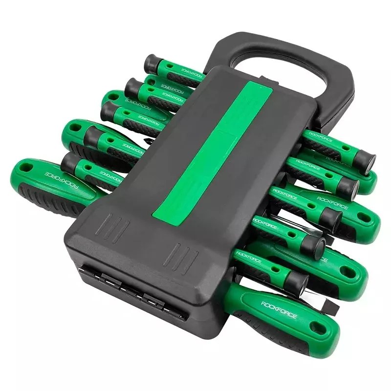 Rock Force Screwdriver Set with Bits CrV Straight Rod PH, PZ, SL, T 50 mm Length, RF-7044 (Pack of 44 Pcs)