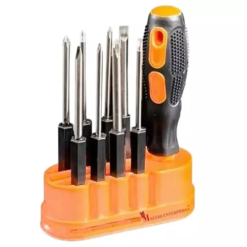 Malfah Enterprises 8-in-1 Screwdriver Set 1.6, 3, 4, 5 mm Hex Head ABS, KS-2039