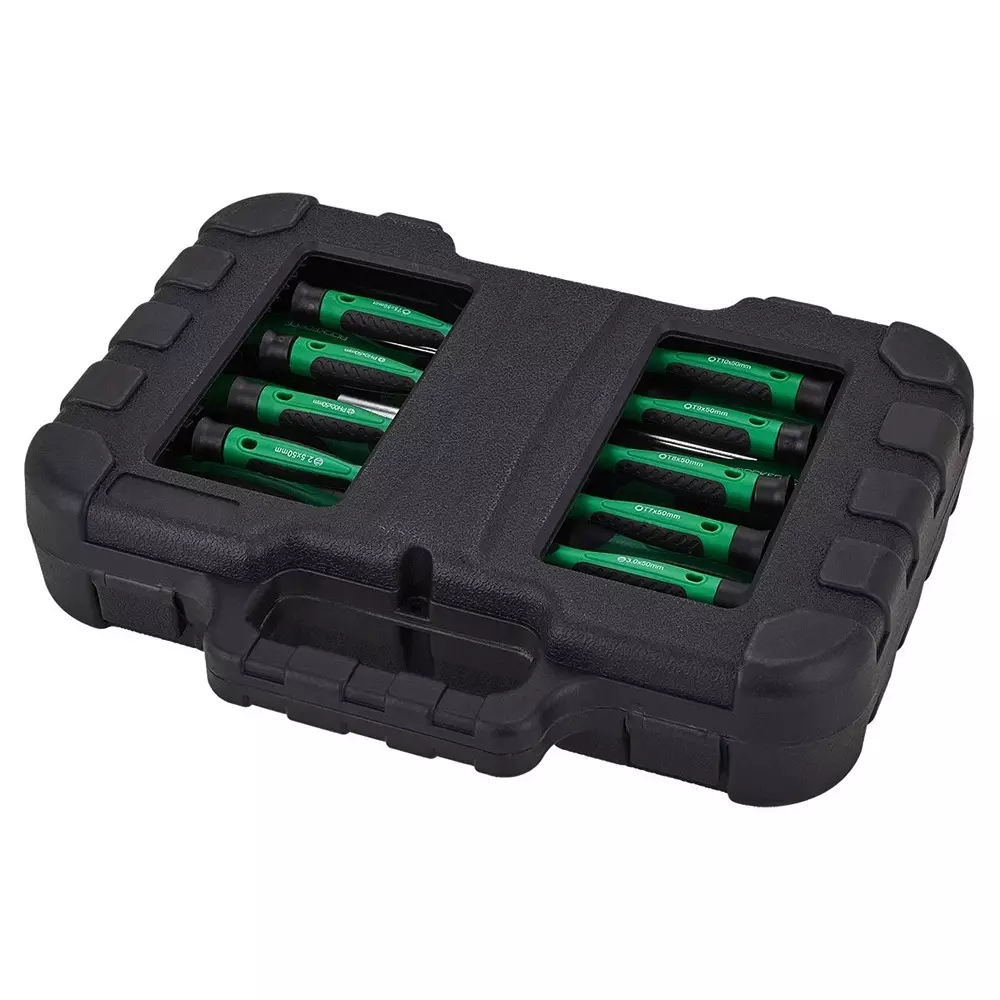 Rock Force Screwdriver Set with Bits CrV Straight Rod SL, HEX, PH, PZ, Torx 38 - 125 mm Length, RF-7058C (Pack of 58 Pcs)