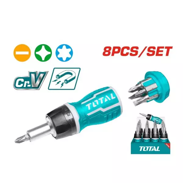 total-8-in-1-stubby-screwdriver-set-635-mm-14-inch-socket-size-chrome-vanadium-steel-tacsds0706-pack-of-8