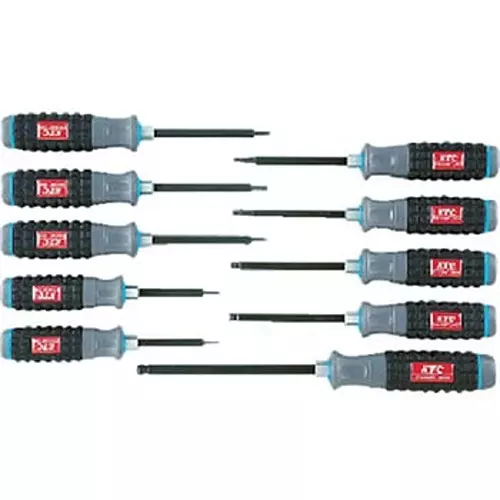 Ktc Ball Point Hexagon Driver Set (1/16 -5/16 Inch), TD1HBP10B (Pack of 10)