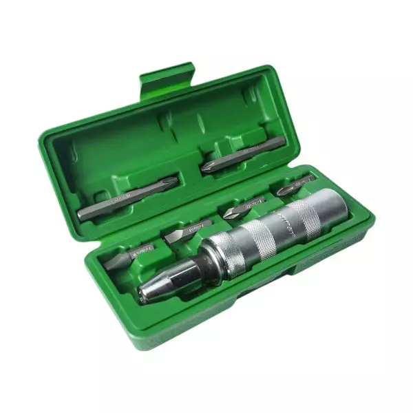 Eastman Tools Impact Driver Set Cr-v Bit Chrome Plated, Heat Treated High Impact Strength, EID2500-02