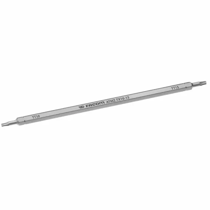 Facom Resistorx Reversible Screwdriver Blade, TT10, TT15 Tip, ATMZ.TX10-15