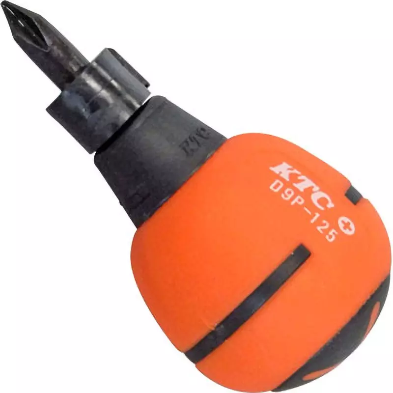 Ktc Stubby Soft Round Driver Cross 6 mm Tip 25 mm Shaft, D9P-125