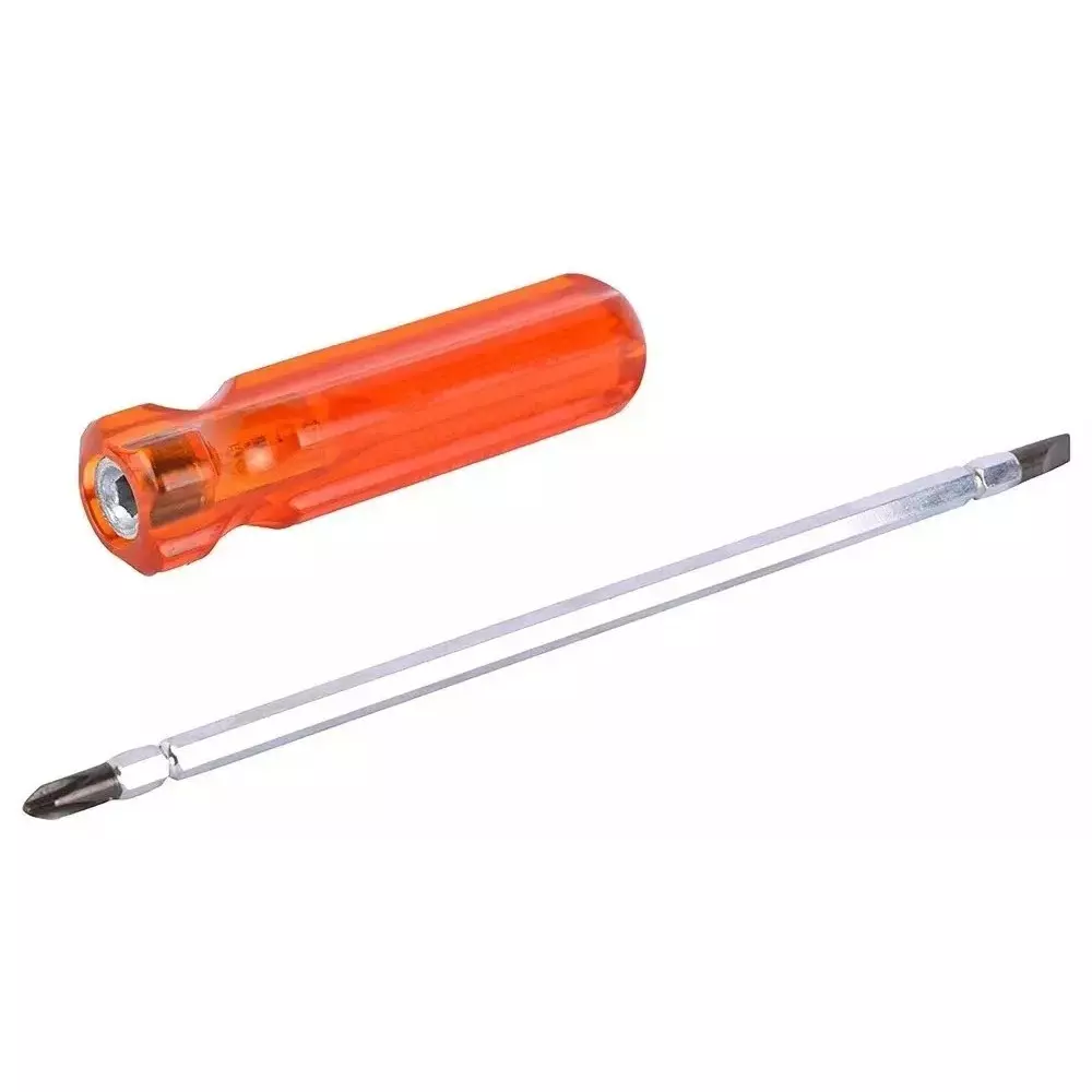 Multitec 2 in 1 Reversible Non Insulated Screw Driver with Hexagon Rod Alloy Steel 200 mm Projected Length for Industrial Use, R 6200