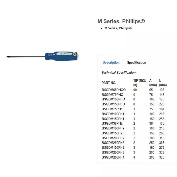 blue-point-phillips-star-screwdriver-m-series-soft-cushion-grip-tri-lobe-handle-ph3-tip-size-and-200-mm-blade-length-bsgdm200ph3l