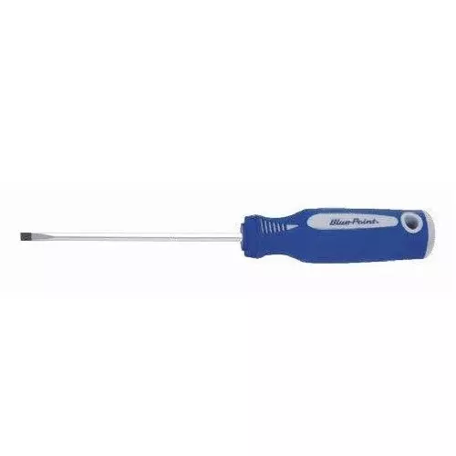 Blue-Point Slotted (Flat) Screw Driver M Series Soft Cushion Grip Tri-Lobe Handle 10 mm Tip Size and 300 mm Blade Length, BSGDM300F10L