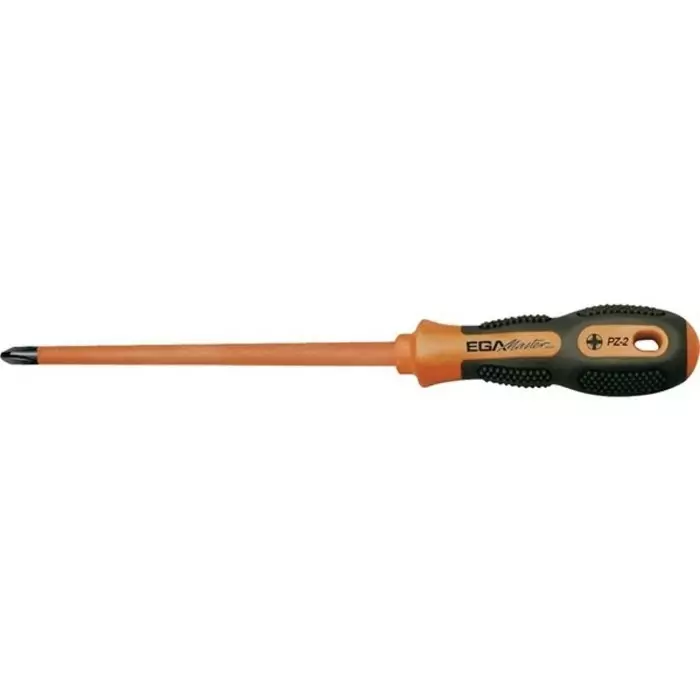 Ega-Master PozidrivScrewdriver PZ2 Tip 125 mm Blade VDE/1000V 240 mm Overall, 76635