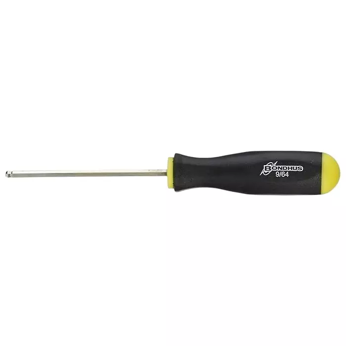 Bondhus BriteGuard Plated Ball End Screwdriver 3.57 mm (9/64 inch) Size and 171 mm Length, 16608