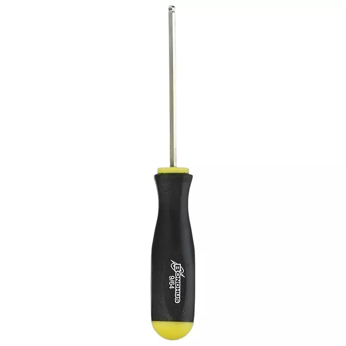 Bondhus BriteGuard Plated Ball End Screwdriver 3.57 mm (9/64 inch) Size and 171 mm Length, 16608