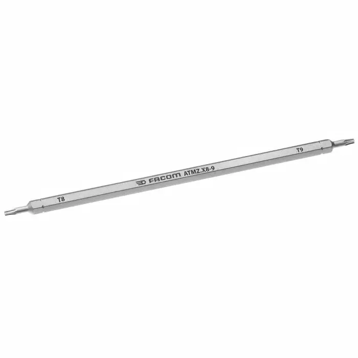 Facom Torx Reversible Screwdriver Blade, T8, T9 Tip, ATMZ.X8-9