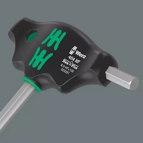 wera-454-hex-plus-hf-t-handle-hexagon-screwdriver-with-150-mm-blade-length-and-8-mm-tip-size-5023352001