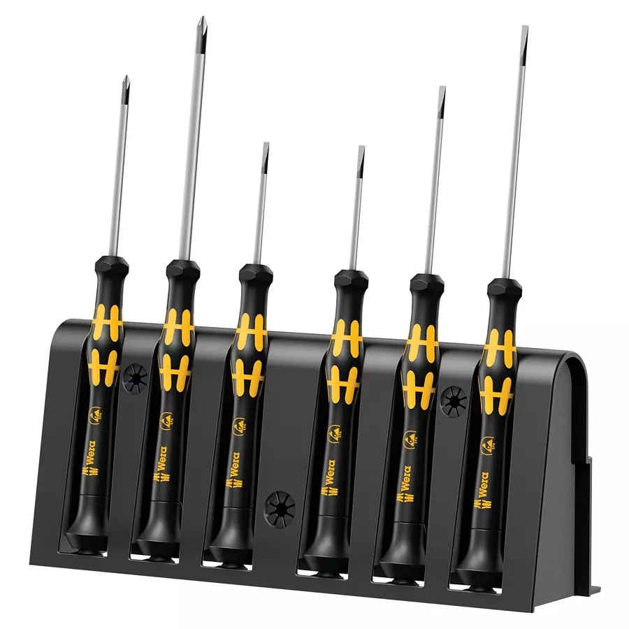 WERA SCREWDRIVER SET AND RACK, 6PC, 05030170001