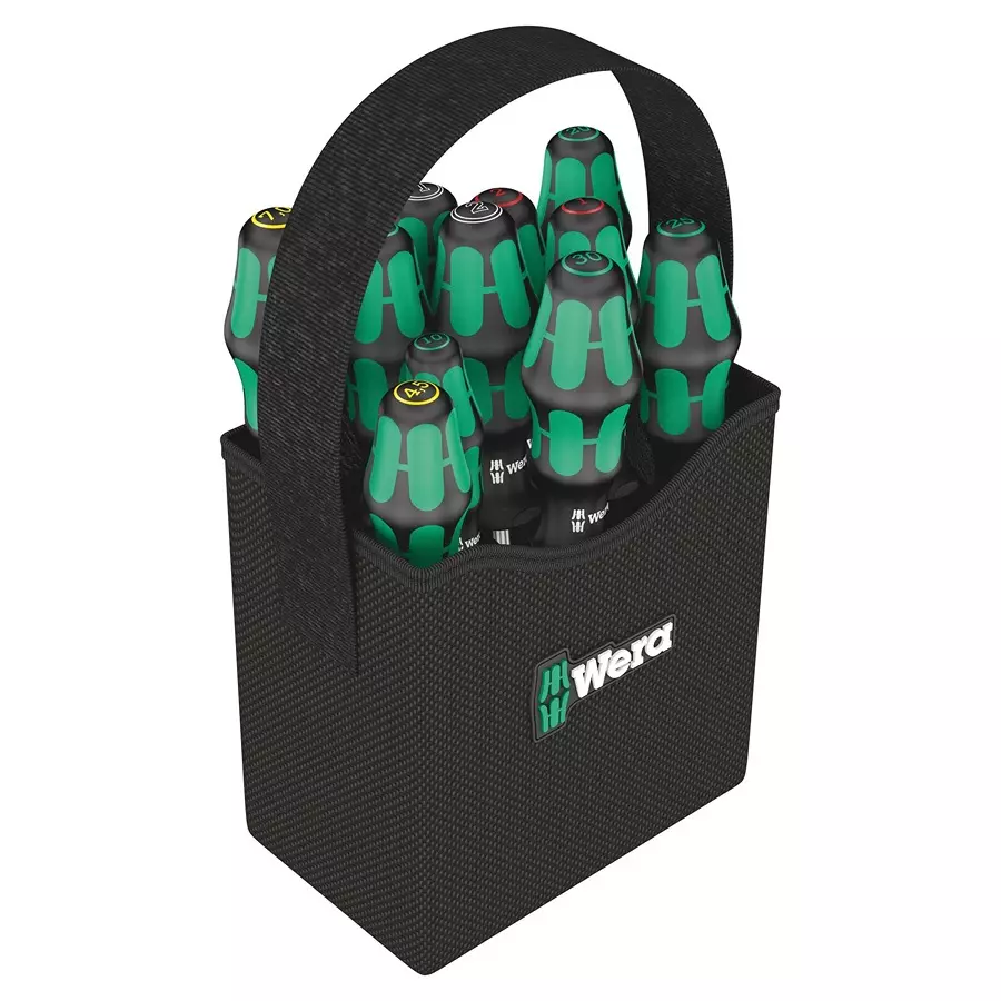 WERA SCREWDRIVER SET W/QUIVER & STRIP, 11PC, 05004313001