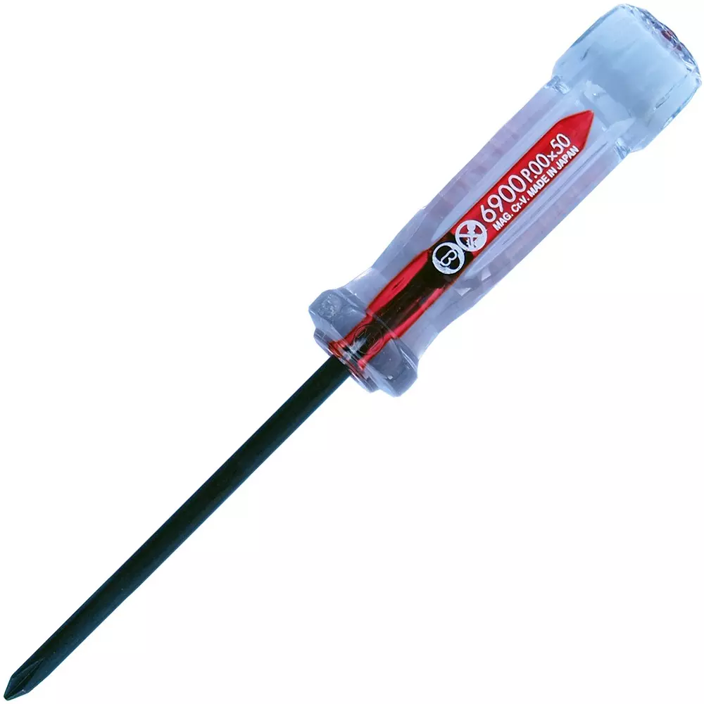 Vessel Crystalline Precision Screwdriver No.6900 101 mm Overall Length Plus Tip, No.6900
