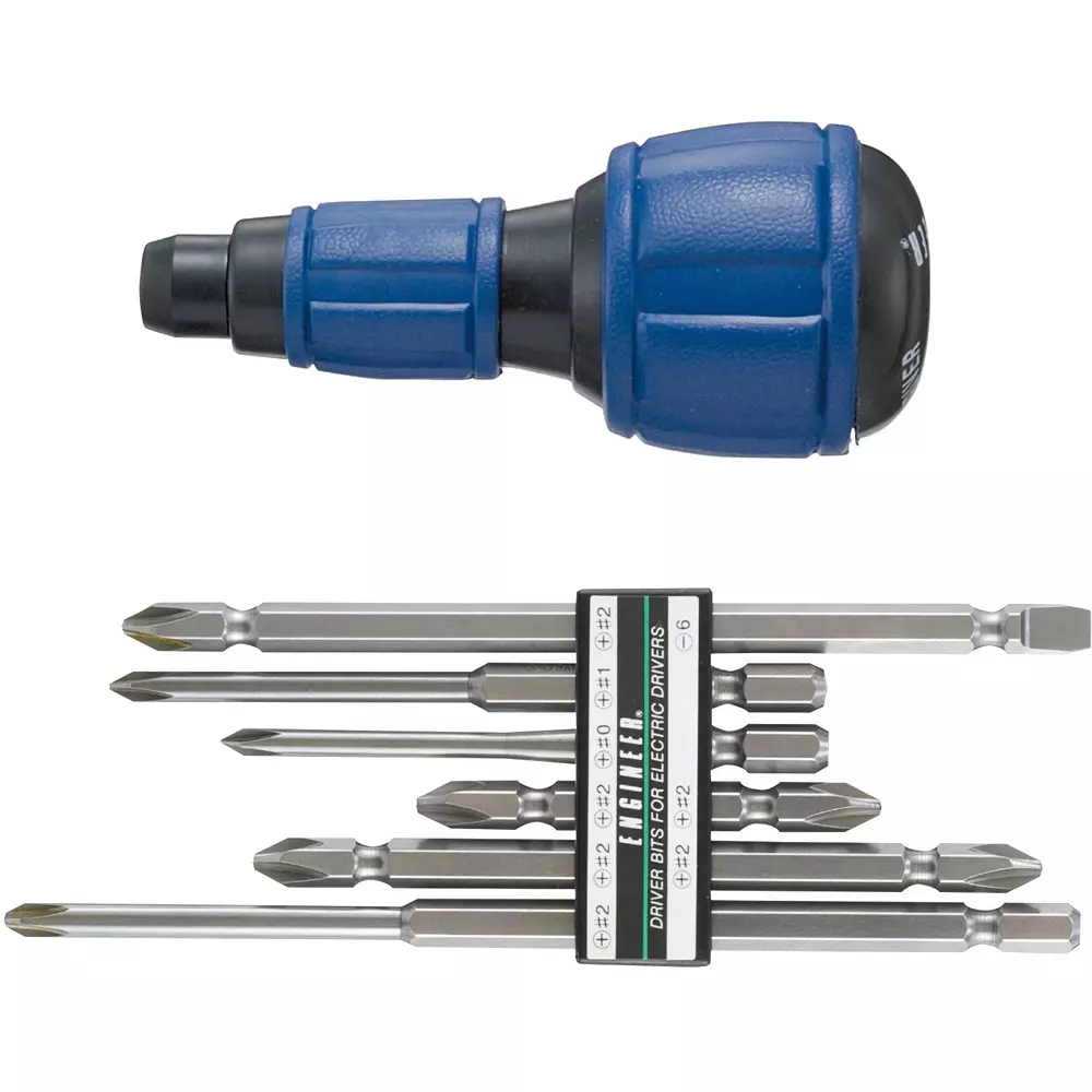 Engineer Master-Grip Screwdriver Set 25 mm Shaft Length, DR-52
