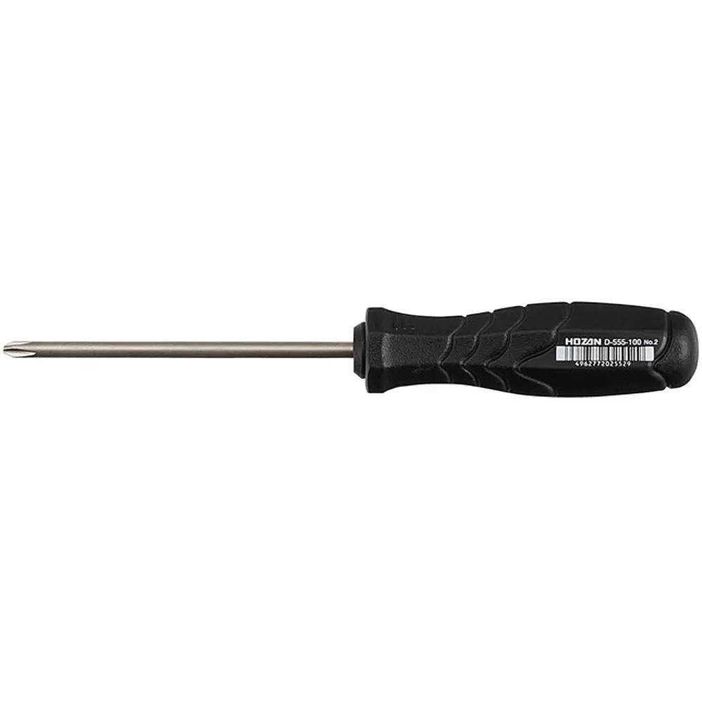 HOZAN Phillips Driver Φ mm Shank Dia No.2 Tip Size, D-555-100