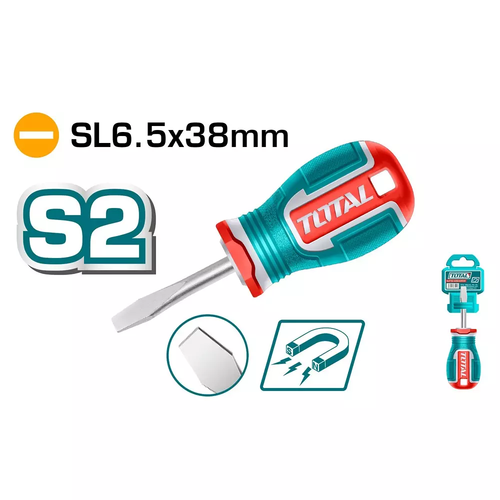 total-slotted-screwdriver-with-strong-magnetic-38-mm-blade-length-slotted-sl65-magnetic-round-shank-tsdsl6038