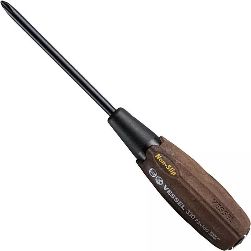 Vessel Woody Thru Screwdriver 217 mm Overall Length Plus Tip, B-330 +2X100